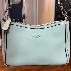 Guess Green  mint Crossbody Bag with Silver Hardware